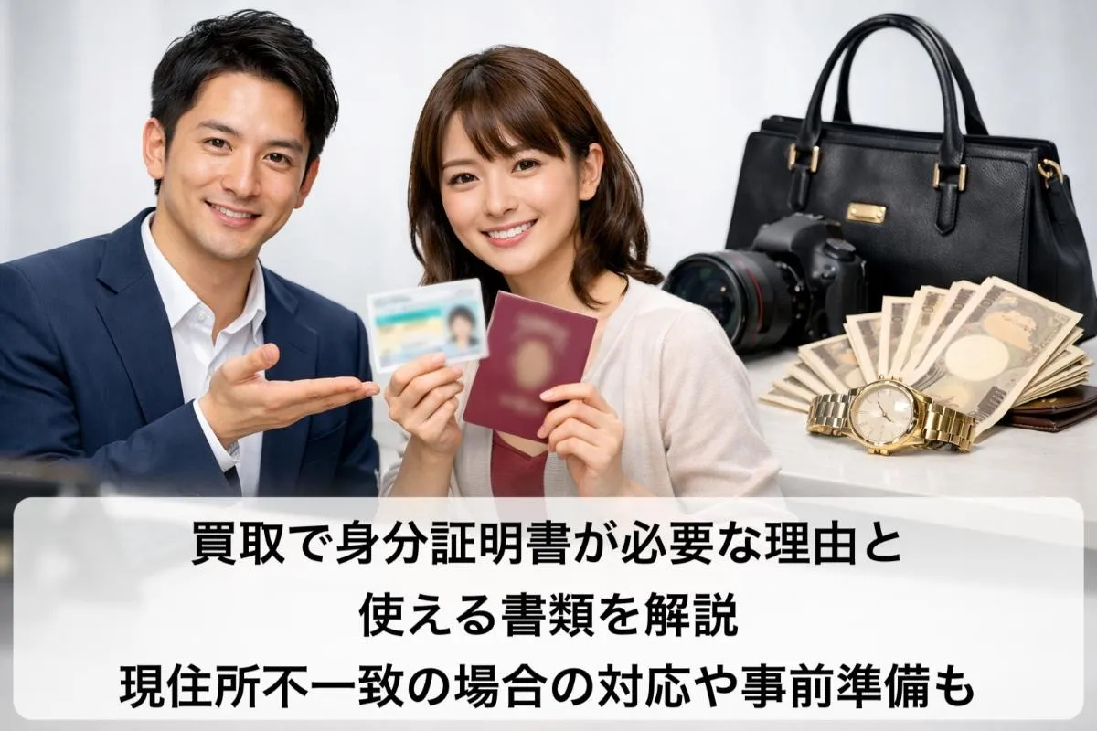 買取で身分証明書が必要な理由と使える書類を解説｜現住所不一致の場合の対応や事前準備も
