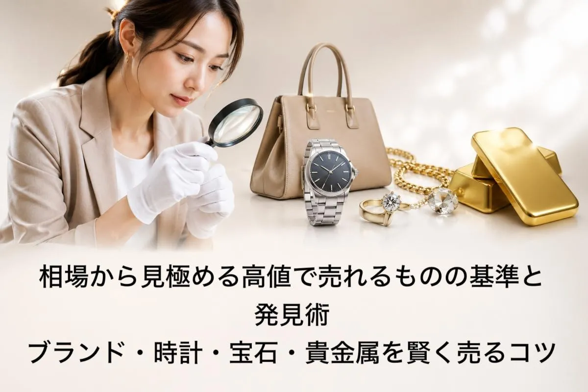 相場から見極める高値で売れるものの基準と発見術｜ブランド・時計・宝石・貴金属を賢く売るコツ