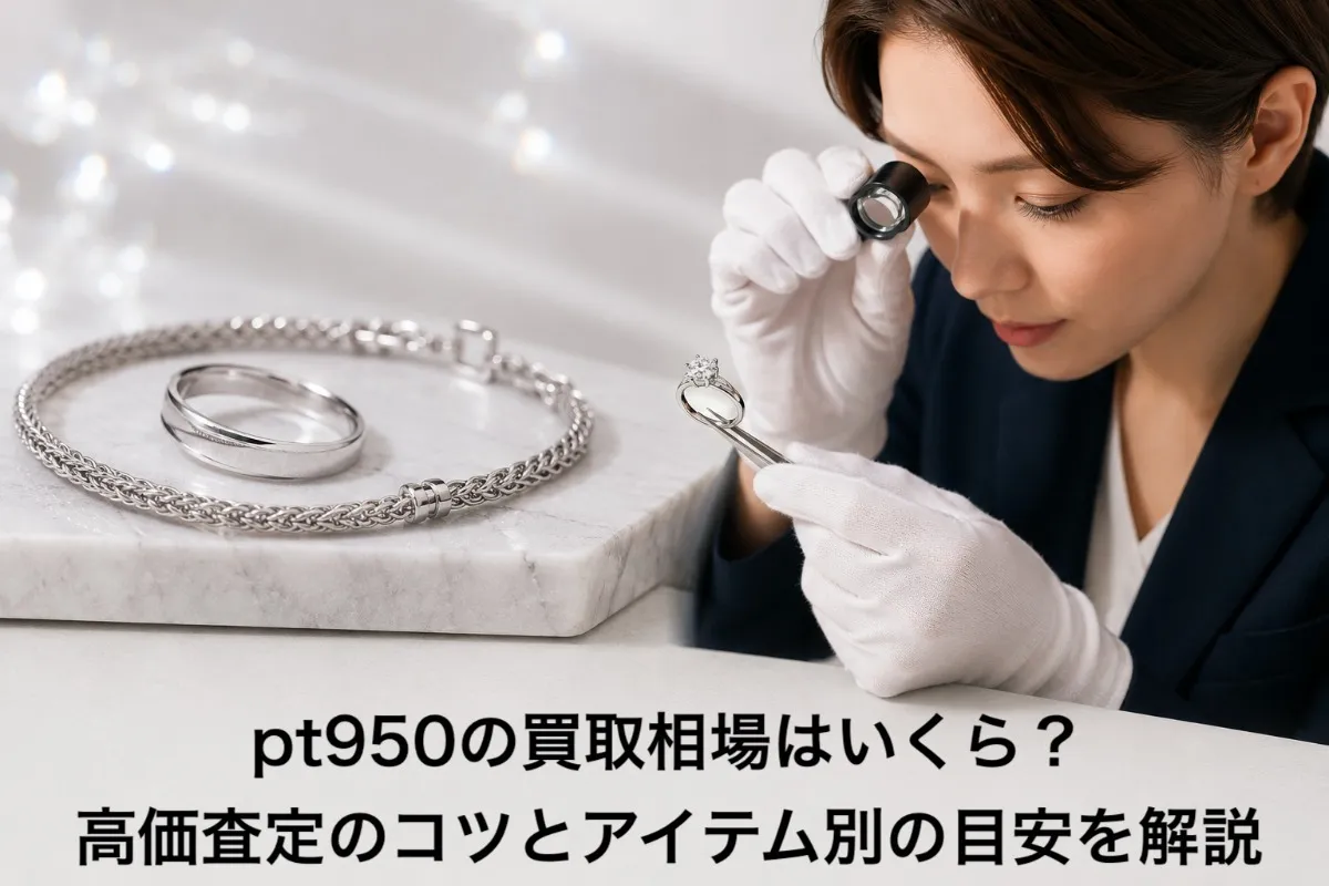 pt950の買取相場はいくら？高価査定のコツとアイテム別の目安を解説