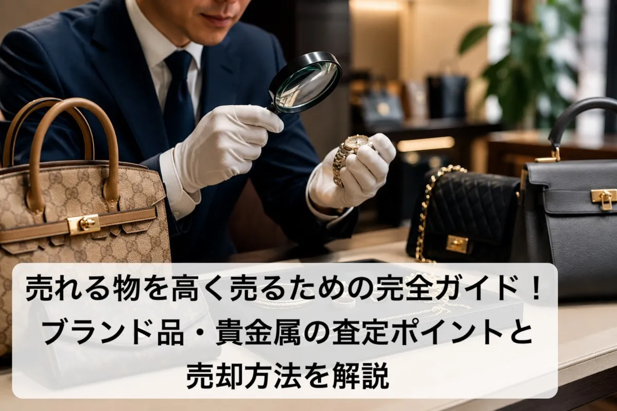 売れる物を高く売るための完全ガイド！ブランド品・貴金属の査定ポイントと売却方法を解説