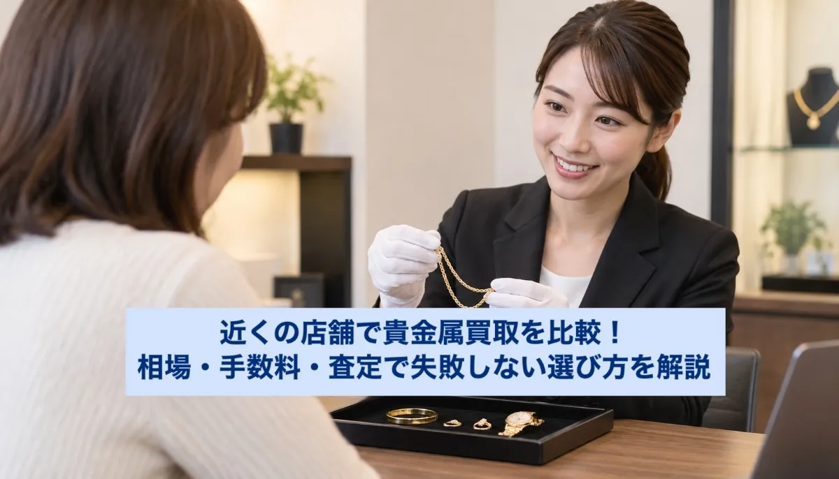 近くの店舗で貴金属買取を比較！相場・手数料・査定で失敗しない選び方を解説